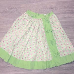 Green Unique vintage skirt with side buttons💚